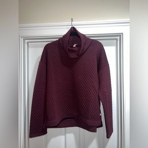 Anthropology Apana Mock Neck Pullover Size L, Plum Purple